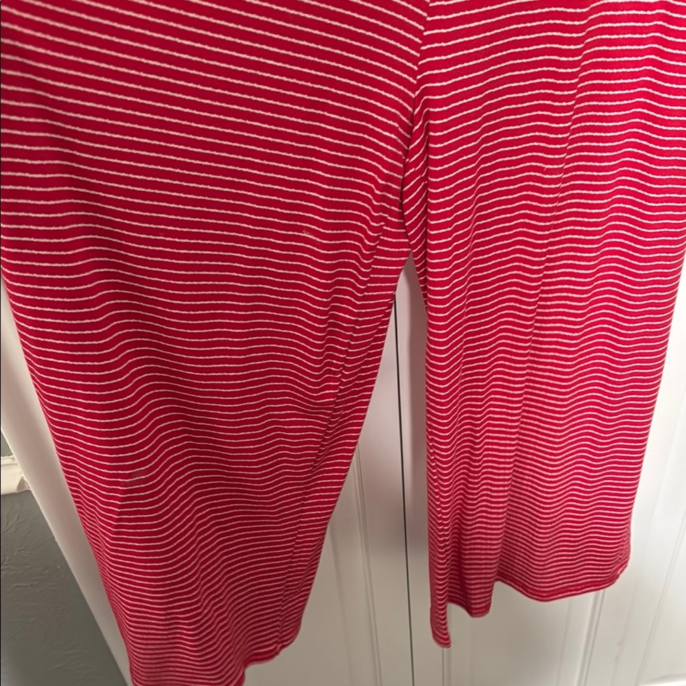 Impressions Red and White Striped Jumpsuit - Picture 3 of 5